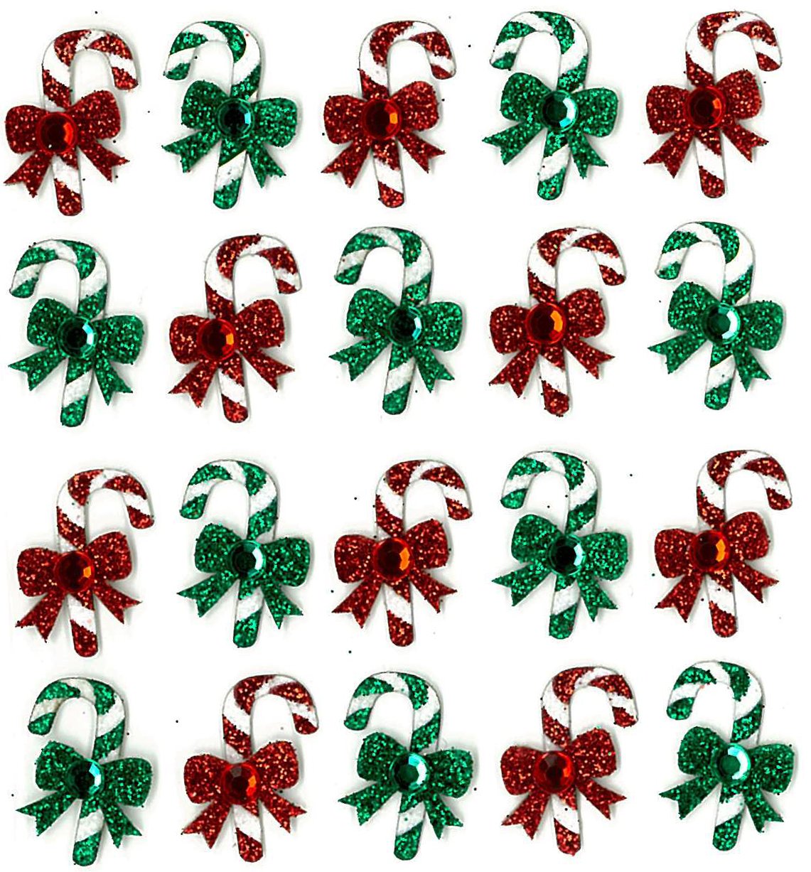 Jolee's Boutique 3D Candy Cane Stickers for Scrapbooking, Card Making, and Holiday Crafts - Perfect for Christmas DIY Projects, Gift Wrapping, and Party Decorations