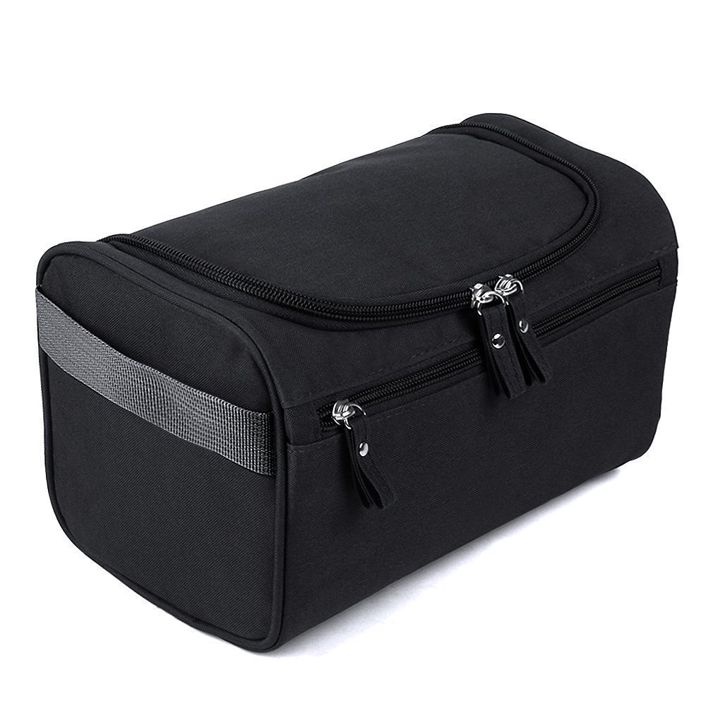 BANQLYN Large Travel Makeup Organizer Bag - Cosmetic Case & Grooming Kit Storage for Women & Men | Perfect for Travel, Home Organization & Daily Essentials (Black)