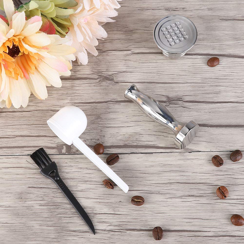 Premium Stainless Steel Refillable Coffee Hammer Kit - Easy Grip, Anti-Corrosion & Easy to Clean - Compatible with Most Coffee Machines - Perfect for Home, Office & Cafe Use