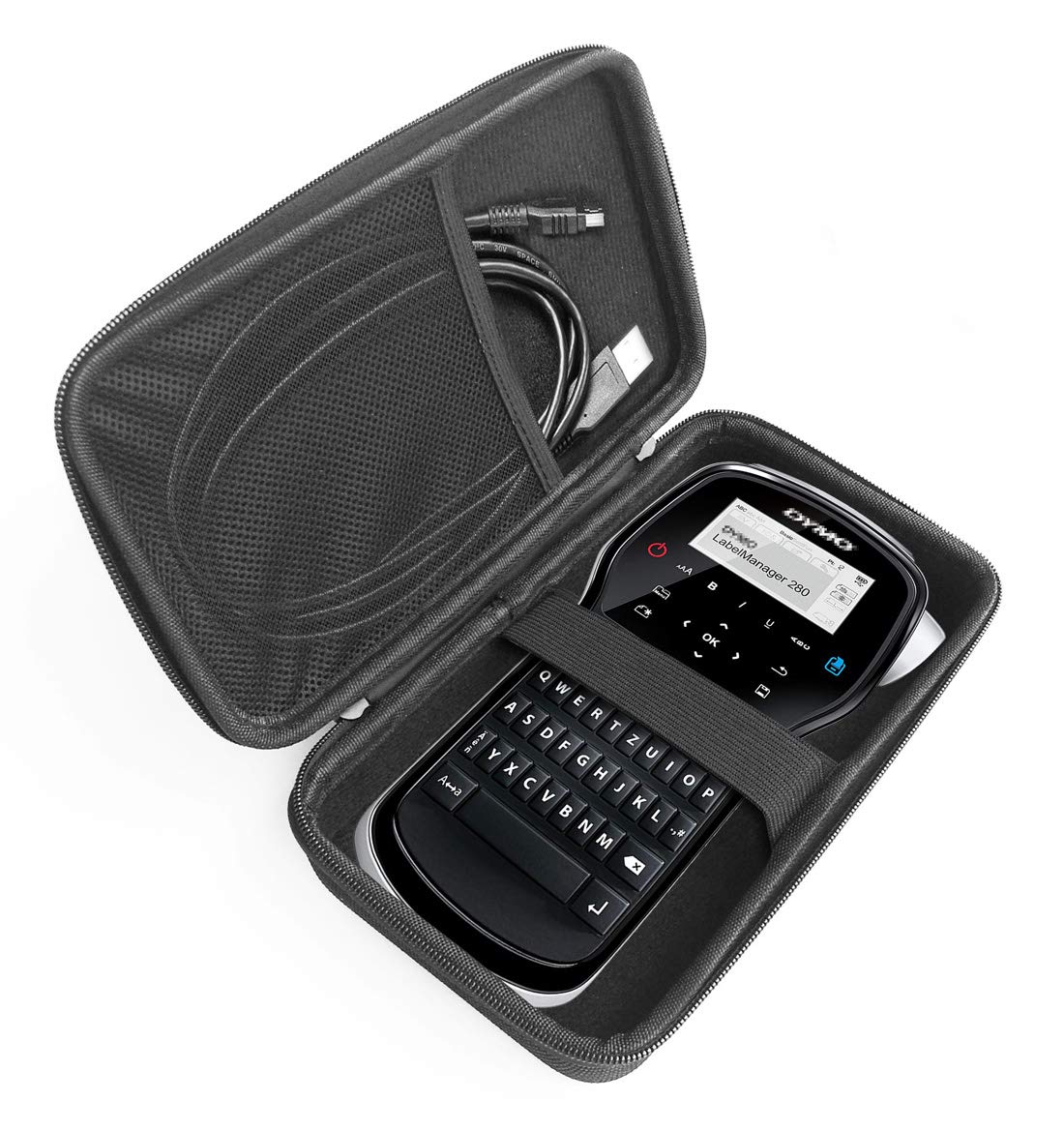 DYMO LabelManager 280 Rechargeable Portable Label Maker Case - Durable Travel Hard Storage Box for DYMO 280 Label Printer | Perfect for Office, Home Organization & On-the-Go Labeling Needs