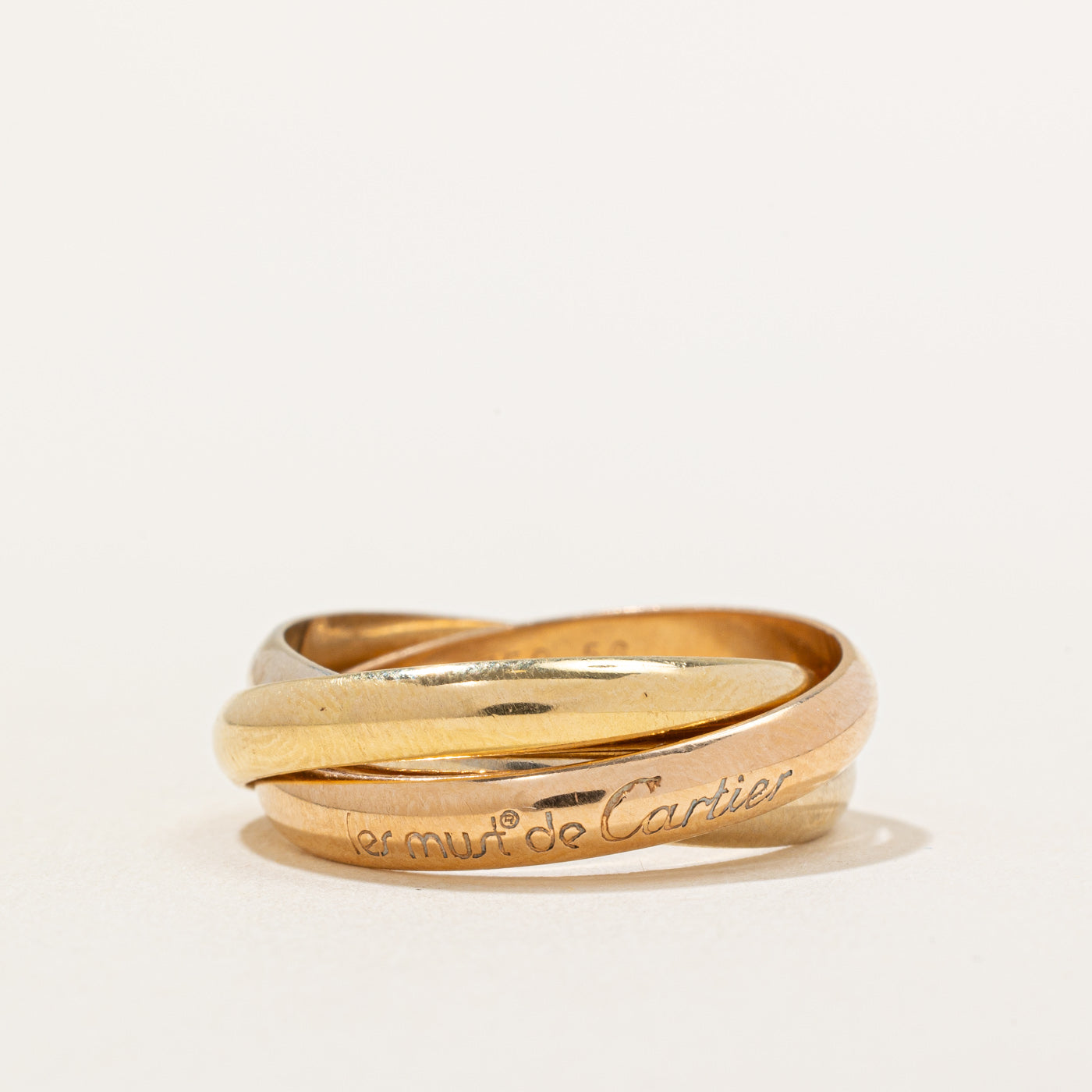 Cartier Les Must De Cartier Ring - Size 4.75 - Luxury Gold-Tone Statement Ring for Women, Perfect for Weddings, Anniversaries & Special Occasions