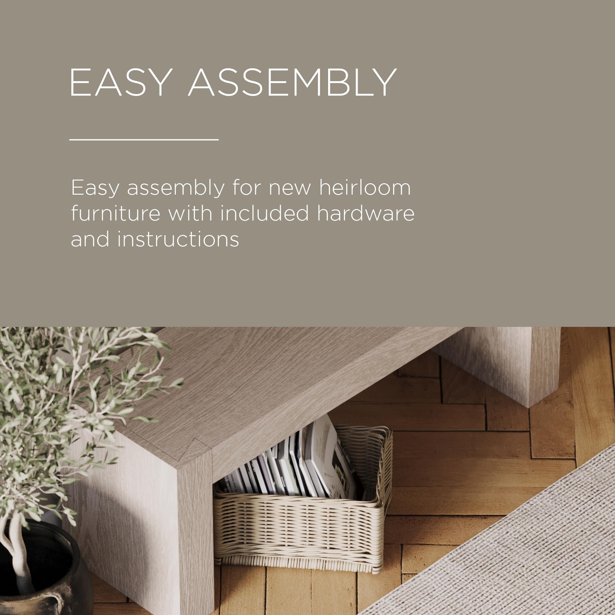 Maven Lane Zeno Contemporary Wooden Backless Bench - Modern Dining, Kitchen Table, Entryway, Foyer & Lobby Bench in Weathered Grey Finish - Perfect for Small Spaces, Farmhouse Decor & Entryway Seating