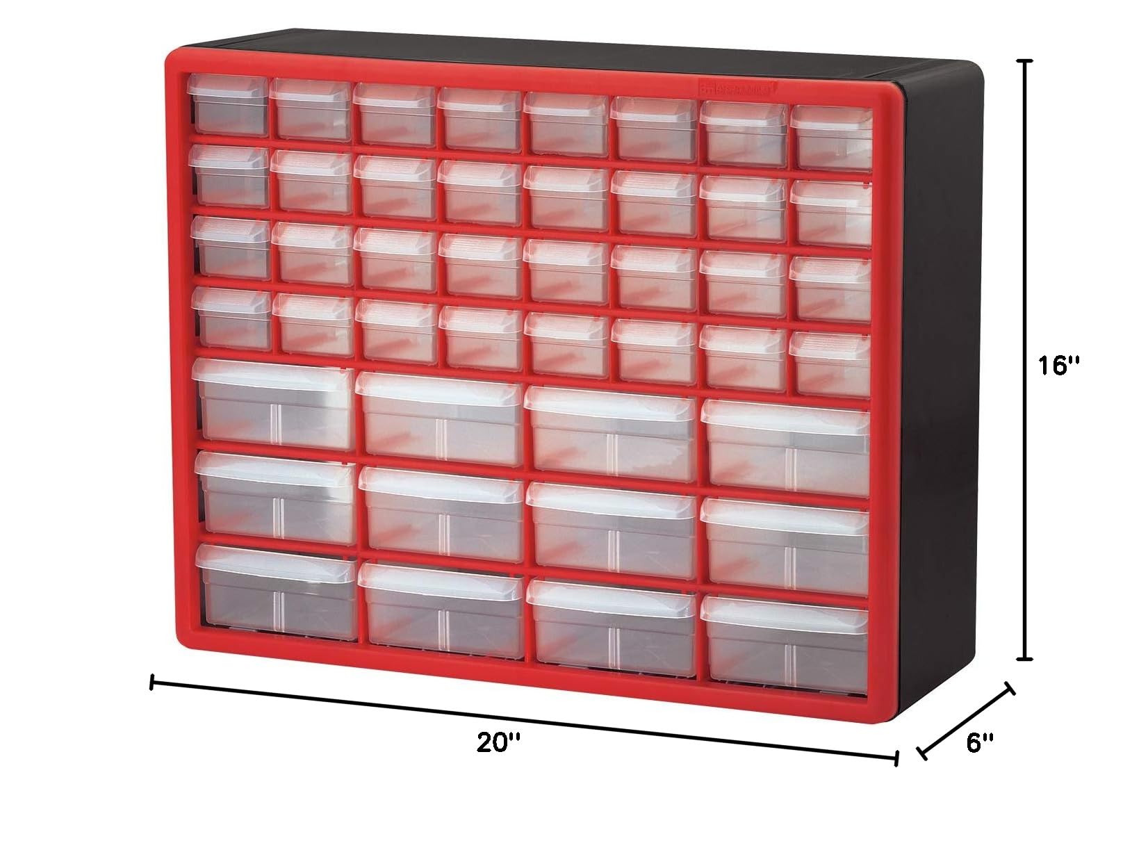 Akro-Mils 64 & 44 Drawer Plastic Storage Cabinet Organizer - Heavy Duty Stackable Parts Bin for Hardware, Crafts & Office Supplies - Perfect for Workshop, Garage & Home Organization