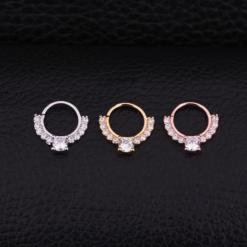18K Rose Gold Indian Nose Ring Hoop Earring - 20G Piercing Jewelry for Women | ER8509 | Perfect for Festivals, Weddings & Boho Fashion