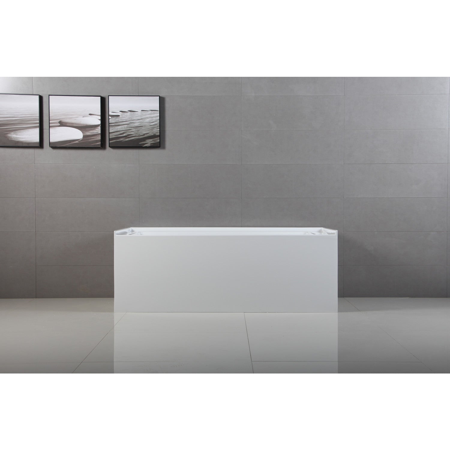Aqua Eden VTAP603622L 60 Inch Acrylic Rectangular 3 Wall Alcove Bathtub - Left Hand Drain, Glossy White - Perfect for Modern Bathroom Renovations & Spa-Like Relaxation