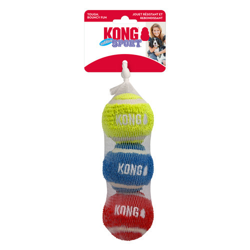 Kong Sport Softies Tennis Balls with Plush - Durable Chew Toys for Dogs, Perfect for Fetch, Training, and Playtime Indoors & Outdoors