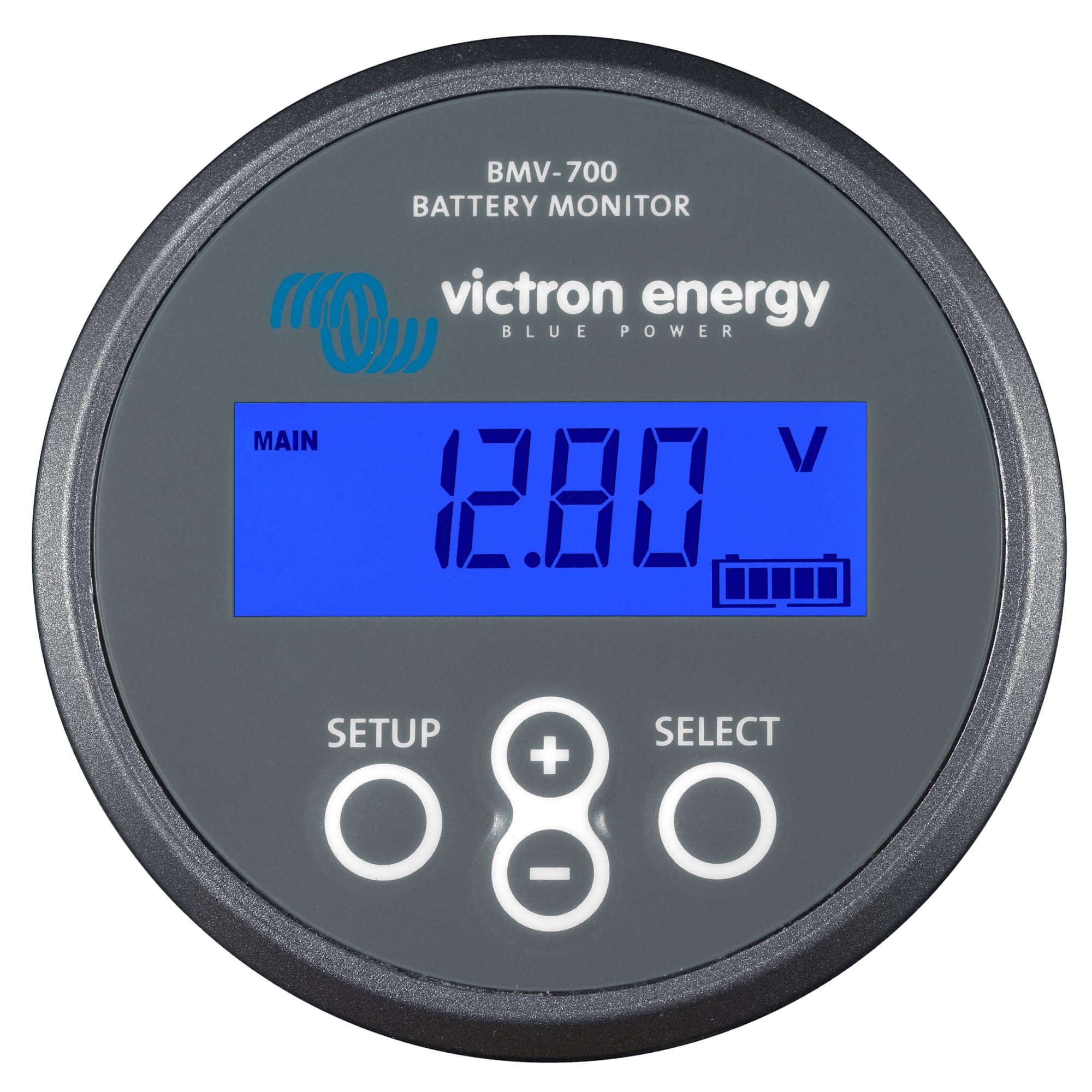 Victron Energy BMV-700 Battery Monitor with Shunt & Display - 6.5-95 VDC Voltage Range - Accurate Battery Monitoring System for RVs, Boats & Solar Power - Grey