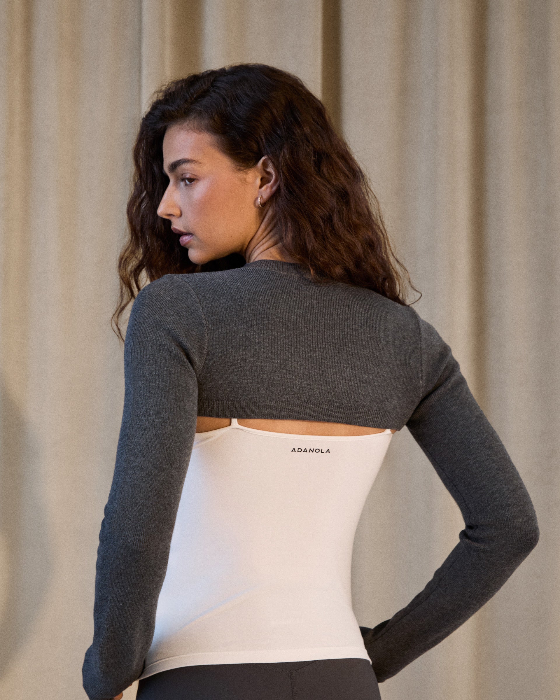 Stylish Knit Bolero Cardigan in Graphite Grey - Perfect for Layering in Fall & Winter | Women's Fashion