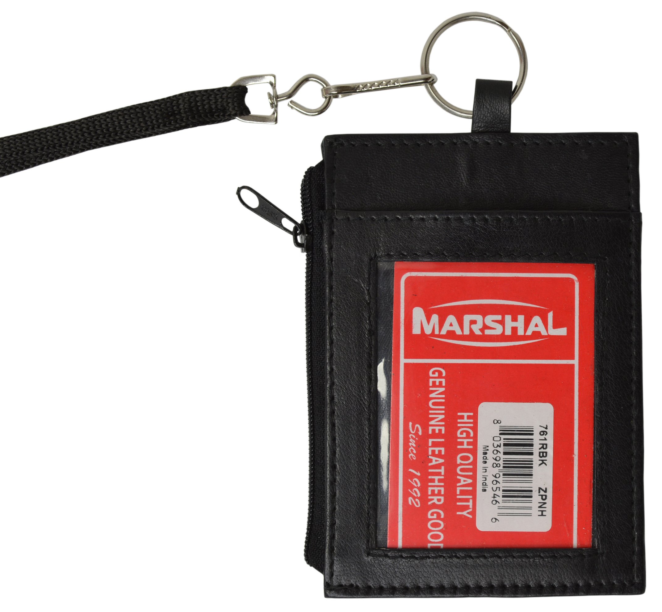 100% Genuine Leather ID Holder - Black RFID Blocking Card Case for Men & Women | Perfect for Office, Travel, and Everyday Use