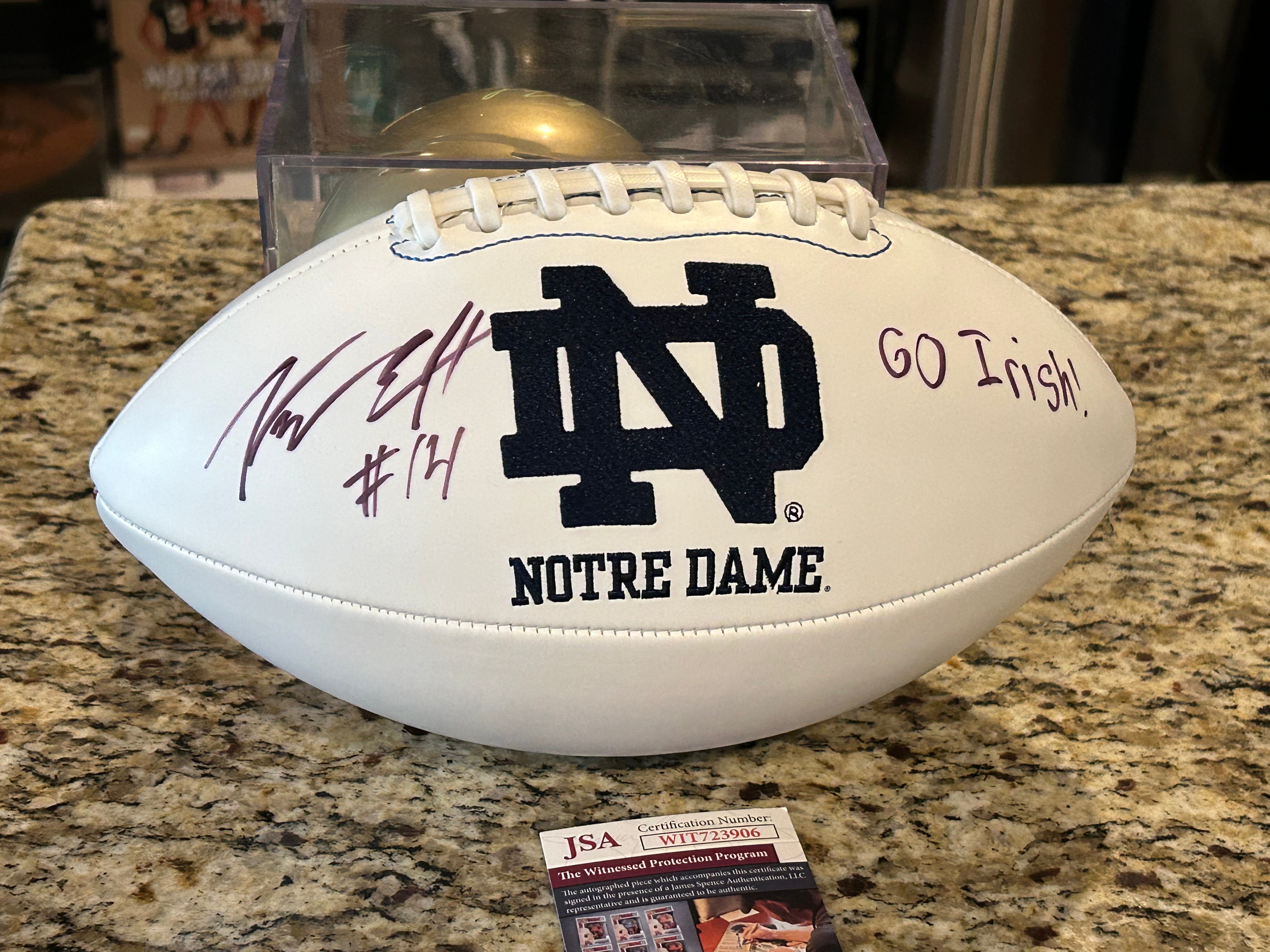 Kyle Hamilton Autographed Notre Dame Football Jersey - Signed Collectible Memorabilia for Fans & Sports Enthusiasts - Perfect for Display, Gifts, and Game Room Decor