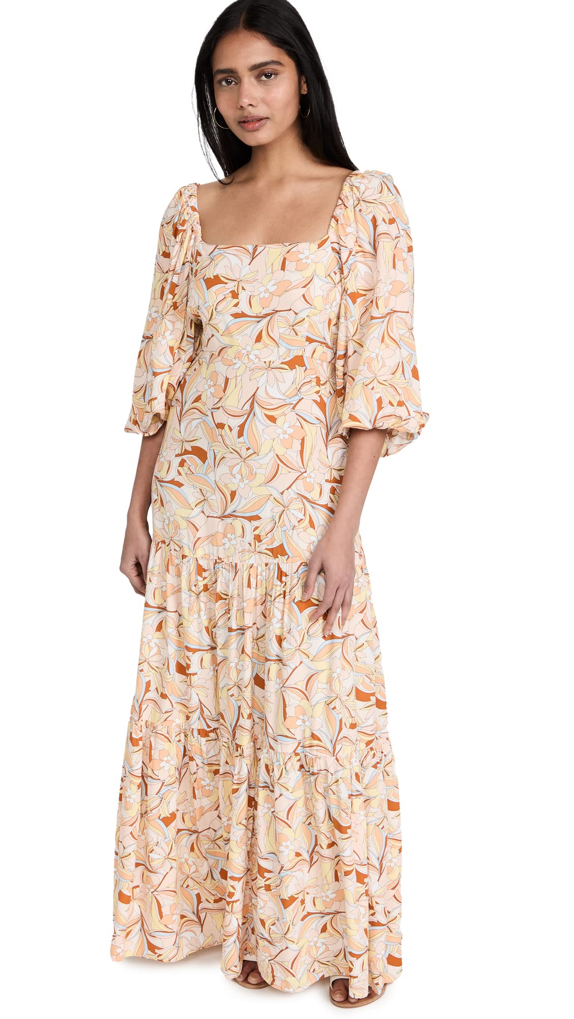 L*Space Women's Bahia Dress - Flowy Beach Cover Up, Summer Casual Sundress with Pockets, Perfect for Vacations, Poolside & Boho Outfits