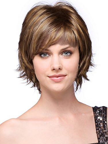 Rene of Paris Noriko Sky Synthetic Wig with Wig Lift Comb - Marble Brown Hair Bundle (2-Piece Set) for Cosplay, Costume Parties & Everyday Wear
