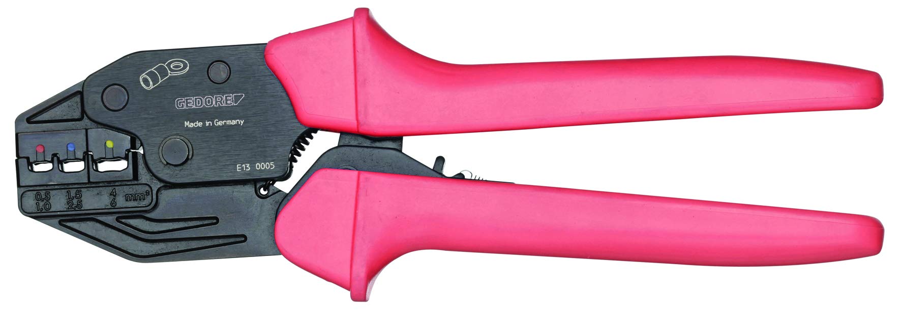 GEDORE 8155 Crimping Tool for Insulated Electrical Connectors - Professional Wire Terminal Crimper for Automotive, HVAC and Electrical Wiring Applications