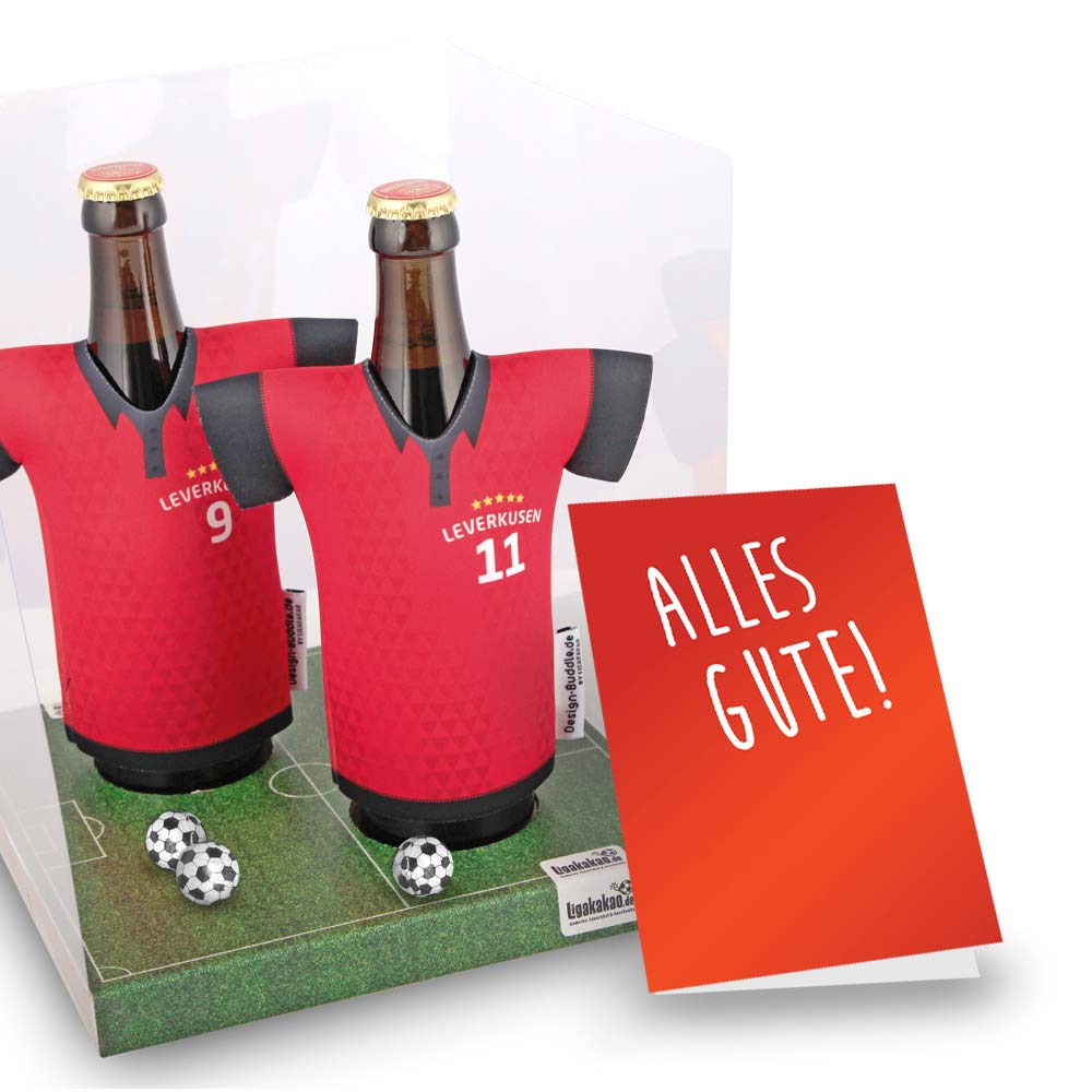 Bayer Leverkusen Jersey Cooler - Durable Bottle Cooler for Men, Perfect Gift for Husband, Boyfriend & Father - Birthday Present for Soccer Fans - Great for Game Day, Tailgating & Outdoor Activities