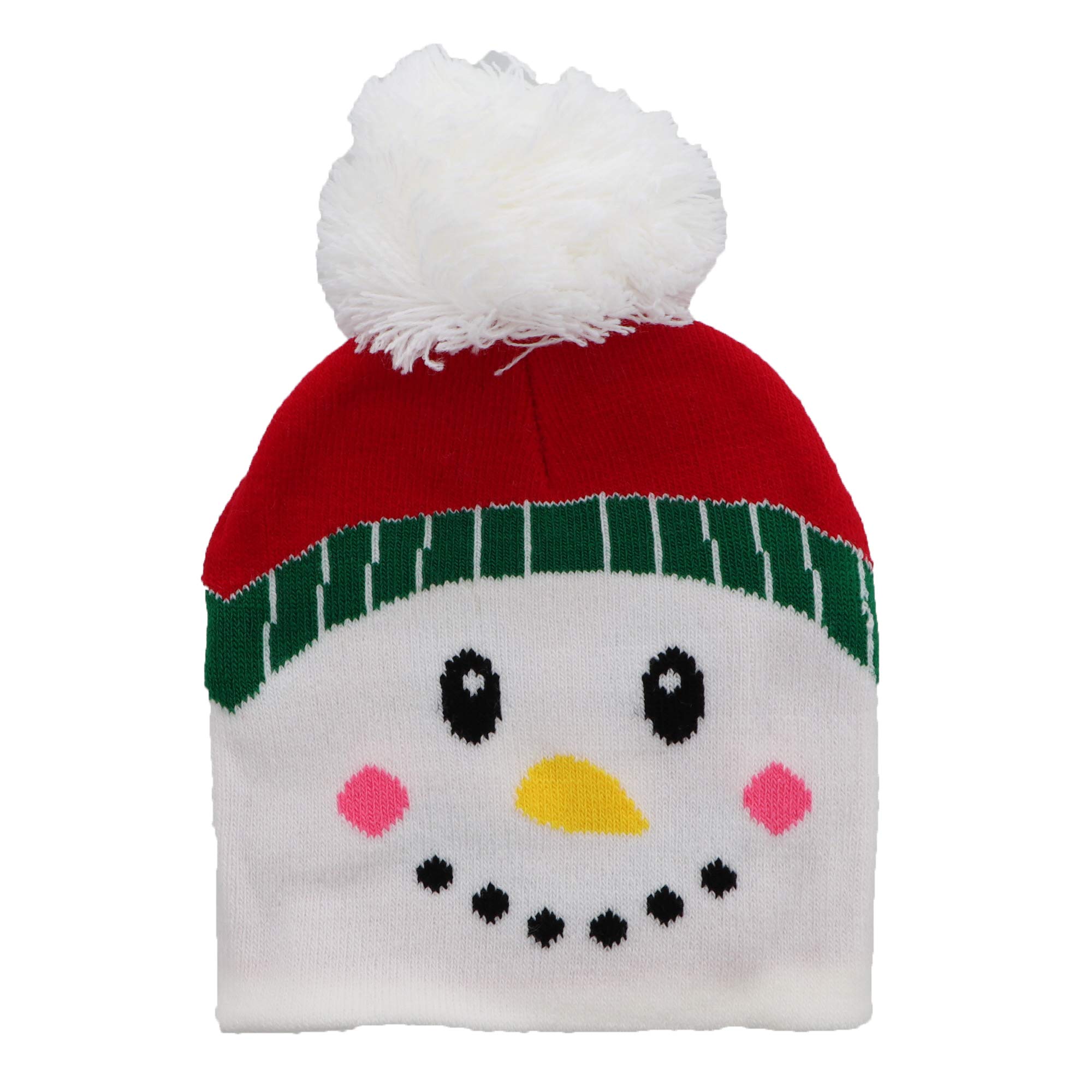 Motique Kids Knit Winter Beanie Hat - Soft Warm Christmas Holiday Accessories for Boys & Girls - Perfect for Snow Play, Outdoor Activities & Festive Gifts
