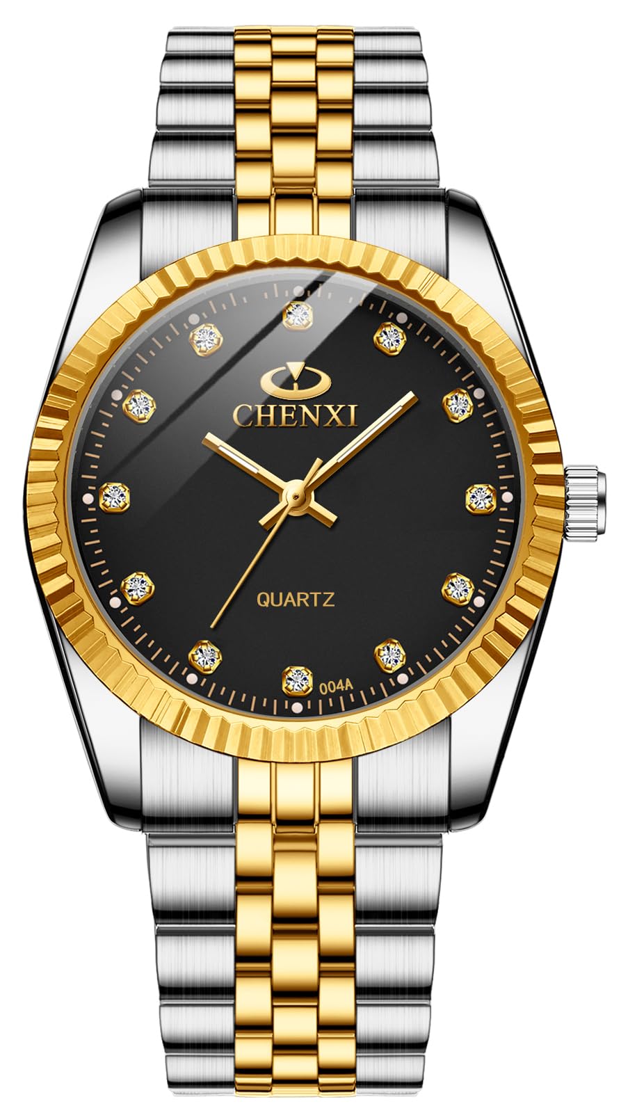 MASTOP Swiss Couple Watches - Luxury Gold Stainless Steel Waterproof Quartz Watch for Men & Women | Perfect for Anniversary Gifts, Date Nights & Romantic Occasions