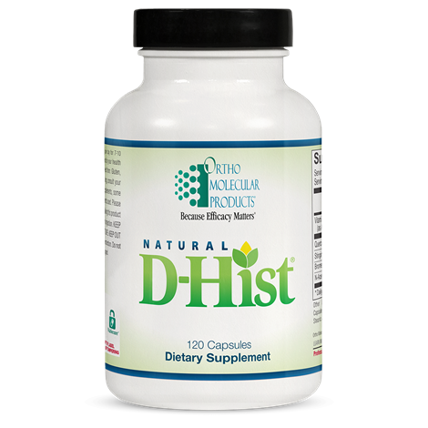 OrthoMolecular Products Natural D-Hist® Supplement for Allergy Relief - Supports Respiratory Health & Immune System - Ideal for Seasonal Allergies & Sinus Congestion Relief