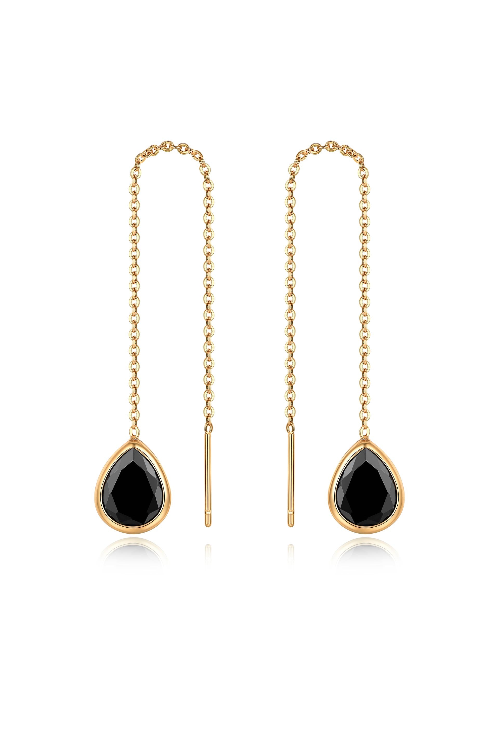 Dainty Chain and Crystal Dangle Earrings for Women - Elegant Minimalist Jewelry for Everyday Wear, Parties & Special Occasions