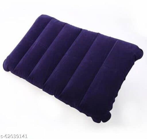 YOGJAT Velvet Yoga Travel Pillow (2 Pack) - Blue - Comfortable & Portable Neck Support for Airplane, Car, Office & Meditation