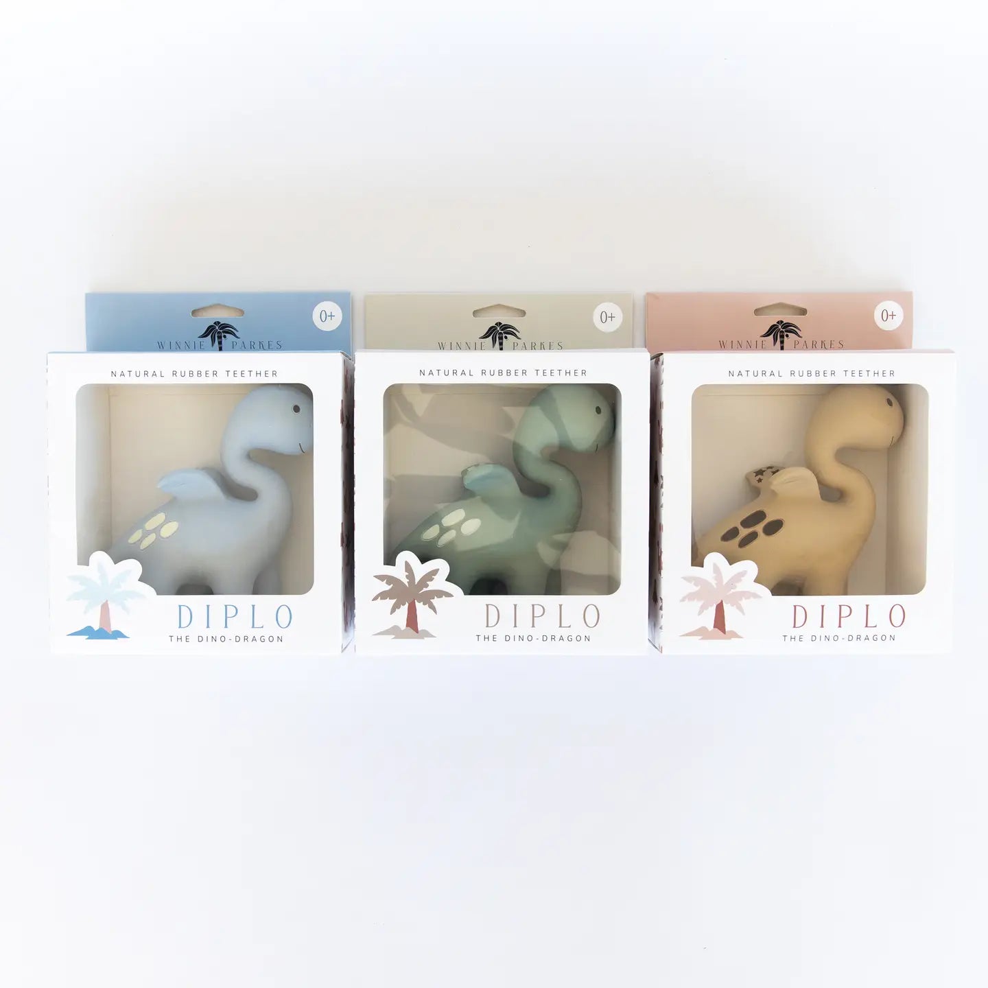 Diplo the Dino Dragon Natural Rubber Teether - BPA-Free Baby Teething Toy for Soothing Sore Gums | Perfect for Infants 3+ Months | Cute Dinosaur Design for Playtime & Teething Relief