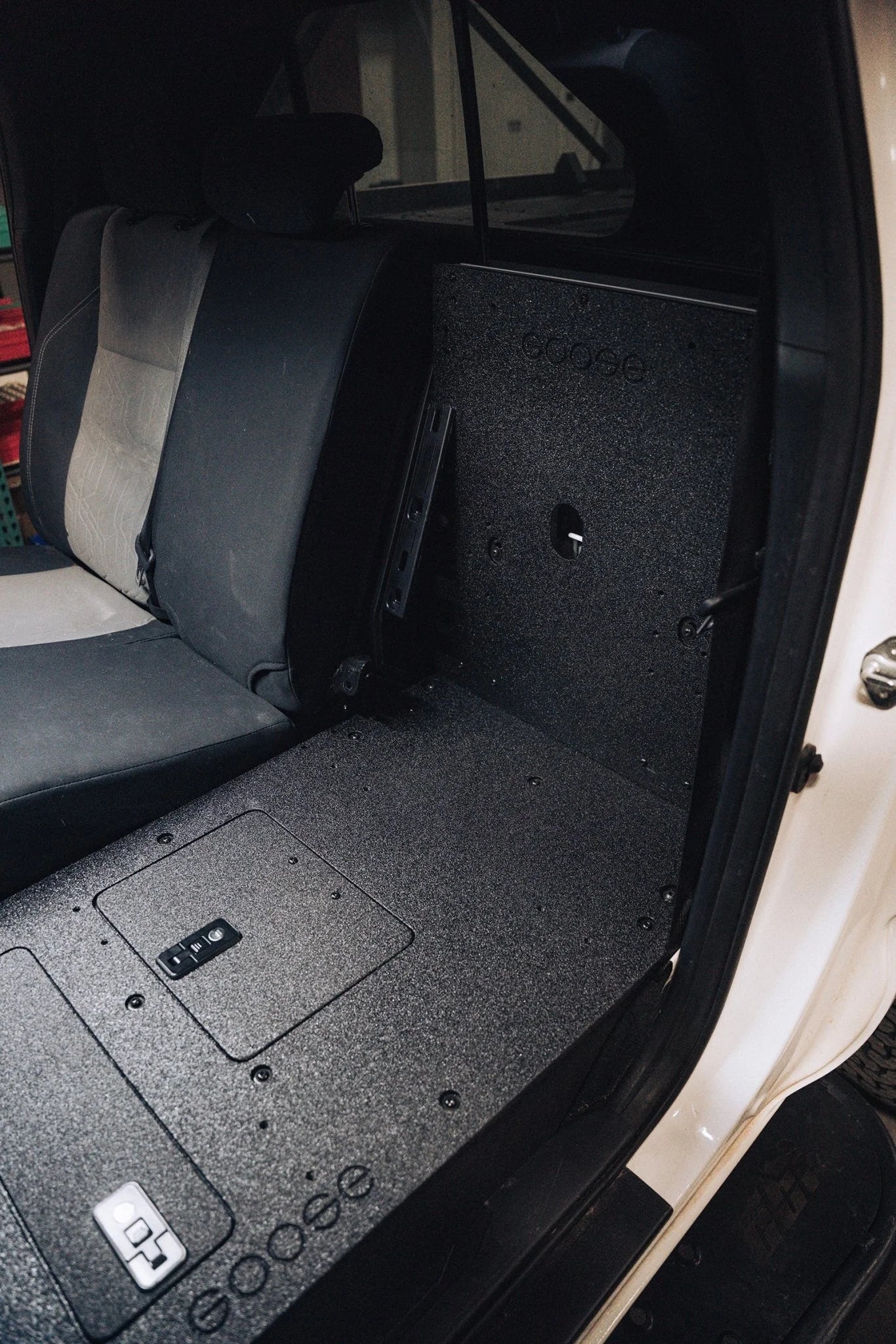 2005-2023 Toyota Tacoma Double Cab Goose Gear 2nd Row Seat Delete Kit - Rear Seat Replacement for Storage & Organization - Perfect for Camping, Off-Roading & Work Trucks