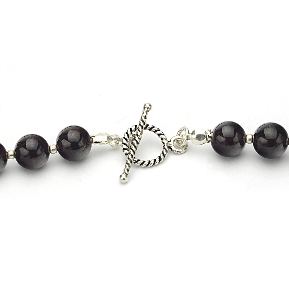 Gorgeous Garnet and Sterling Silver Necklace for Women | Elegant Jewelry Gift for Her | Perfect for Valentine's Day, Anniversary & Special Occasions