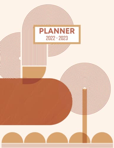 2022-2023 Academic Planner: Weekly & Monthly Calendar from July 2022 to June 2023 - Minimalist Design with Spacious Layout - Earth Tone Cover - Perfect for Students, Teachers & Office Use - School, Work & Personal Organization Planner