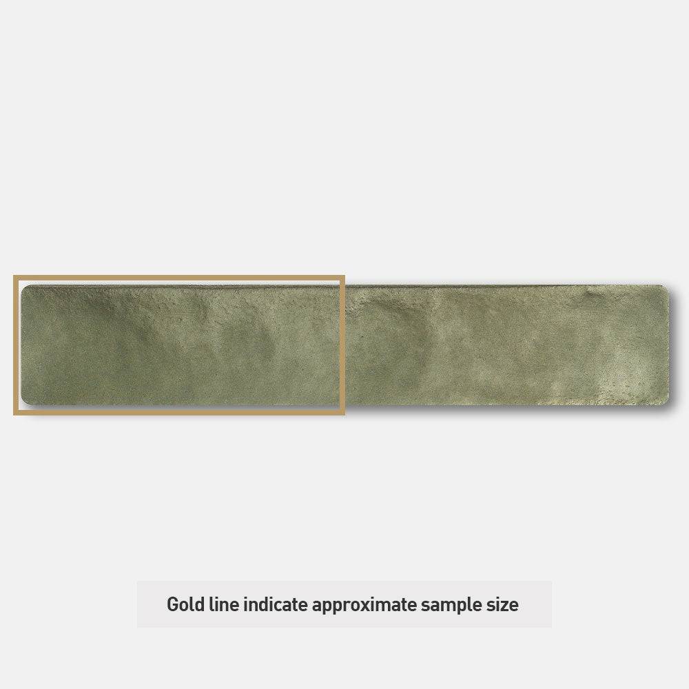 Handmade Mykonos Olive Green 50X250 Zellige Matte Subway Tile - Perfect for Kitchen Backsplash, Bathroom Walls & Mediterranean Style Home Decor