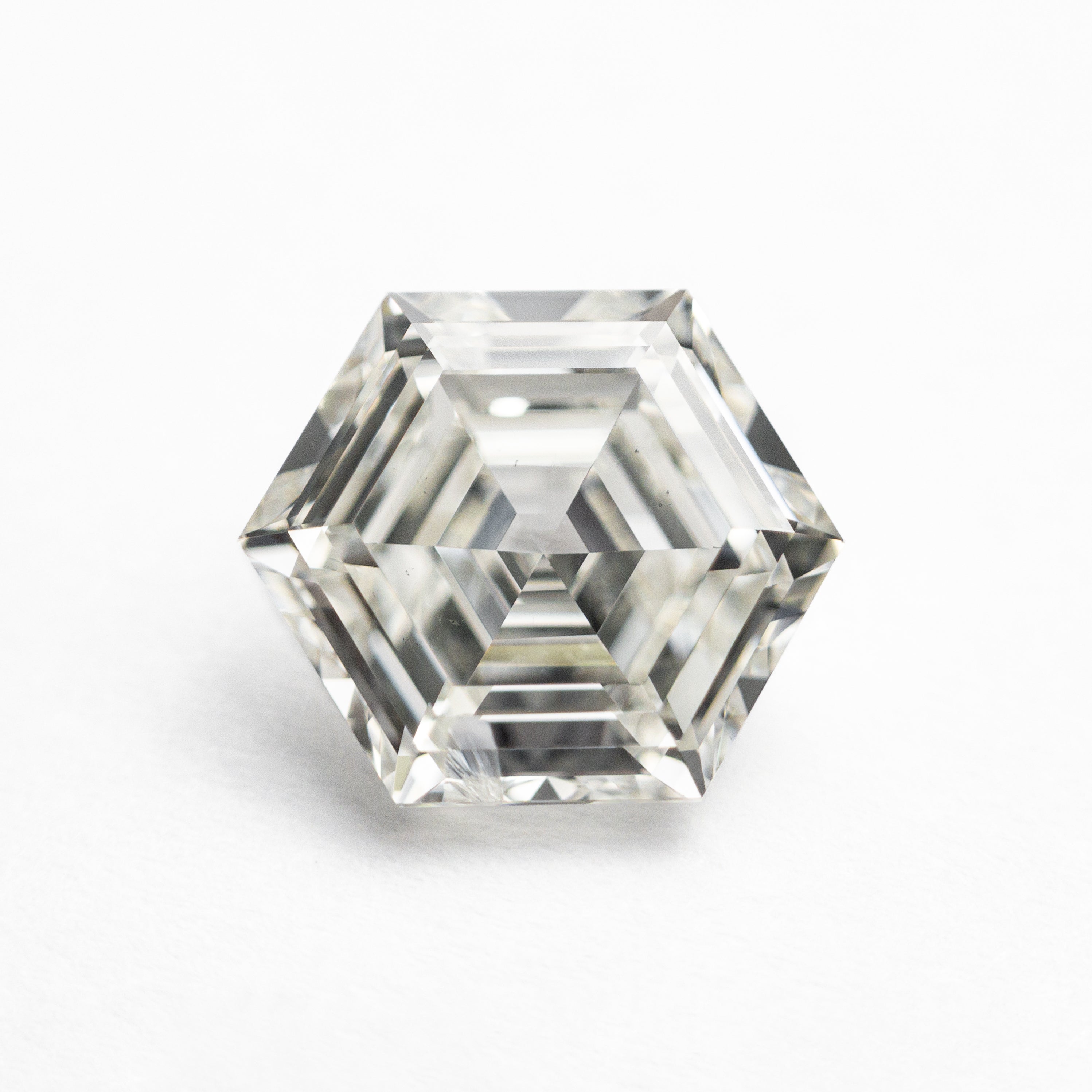 2.05ct J Color SI2+ Clarity Hexagon Step Cut Loose Diamond (9.11x9.03x4.05mm) - Perfect for Engagement Rings & Fine Jewelry Making