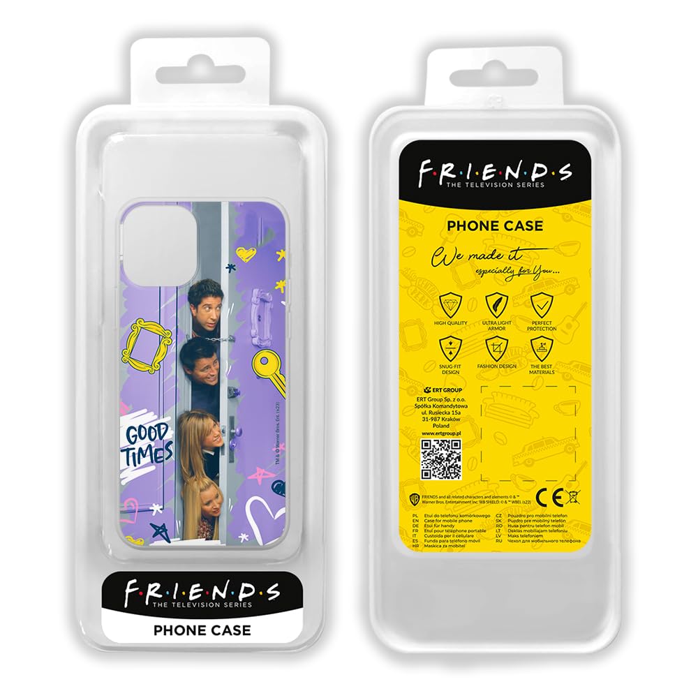 Official Friends Pattern iPhone 12 Mini Case - ERT GROUP Licensed TPU Protective Cover (Model 036) | Perfect Fit, Shockproof & Slim Design | Ideal for Daily Use, Travel & Gift Giving