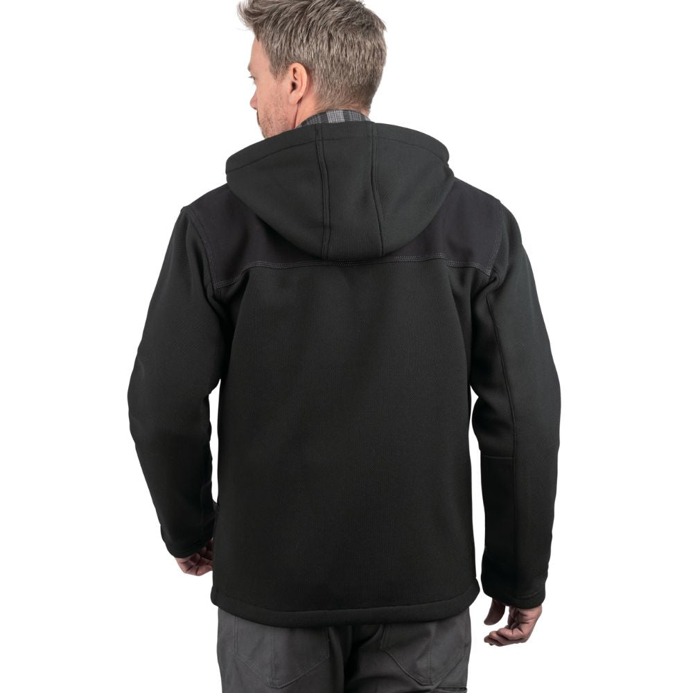 Walls Men's Bridgeport Rugged Flex Knit Work Jacket - Durable Black YJ12 for Construction, Outdoor Work & Cold Weather Protection