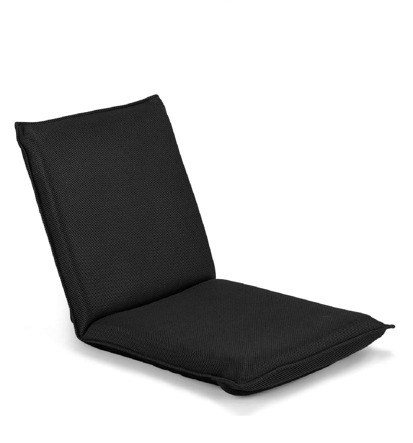 Adjustable Floor Chair with 6-Position Back Support - Thick Padded Cushioned Lounger Recliner for Gaming, Reading & Meditation - Ergonomic Lazy Sofa Seat for Adults & Teens - Perfect for Living Room, Bedroom & Home Office (Black)