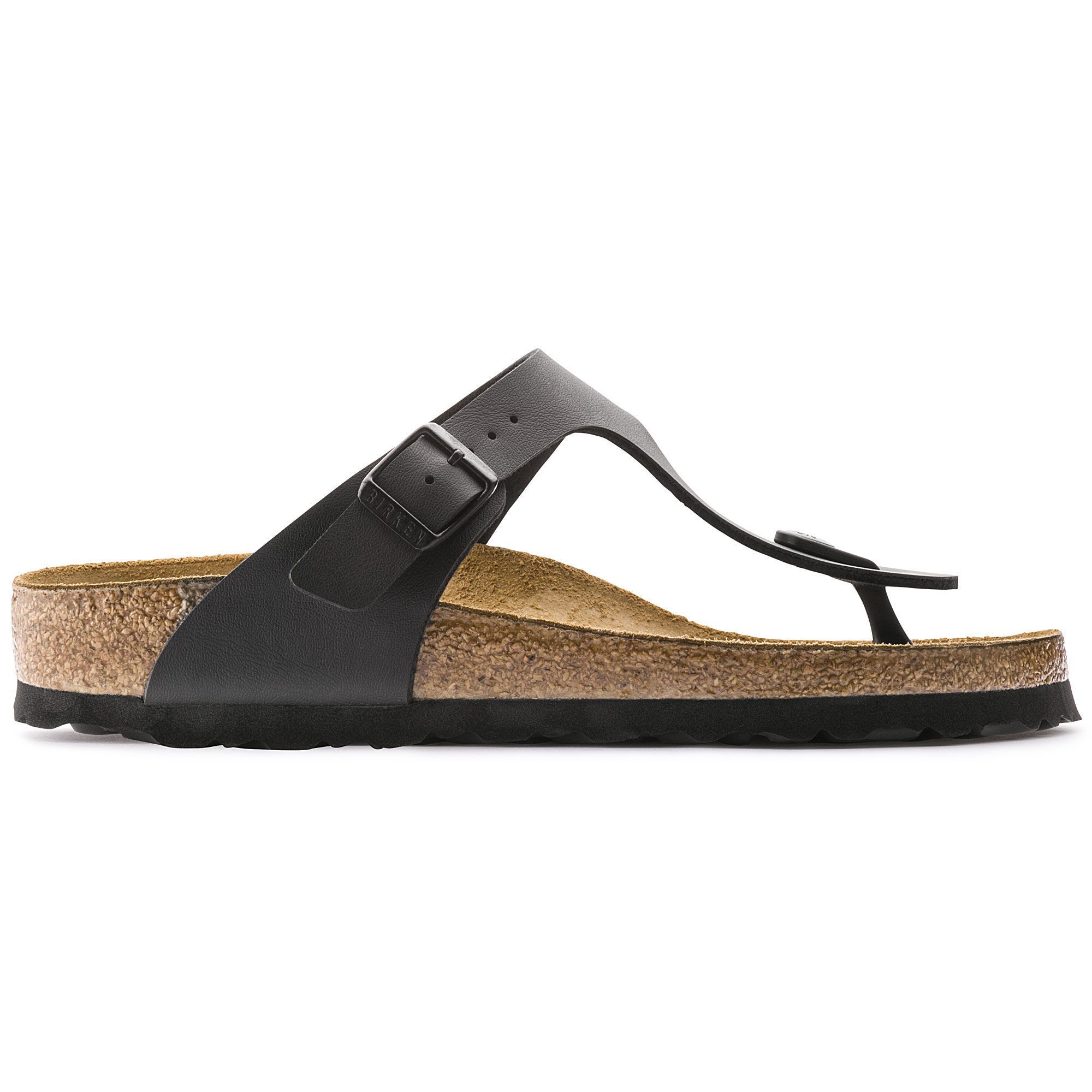 BIRKENSTOCK GIZEH Women's Sandals - Black Birko-Flor Synthetic Upper | Comfortable & Supportive Footbed | Perfect for Casual Wear, Beach, and Summer Outfits