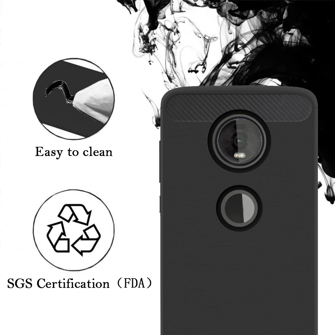 Custom Personalized Photo Text Name Motorola Moto Z4 Phone Case - Anti-Scratch Shock-Resistant Soft TPU Protective Cover (Black) - Perfect for Everyday Use, Travel & Gifts