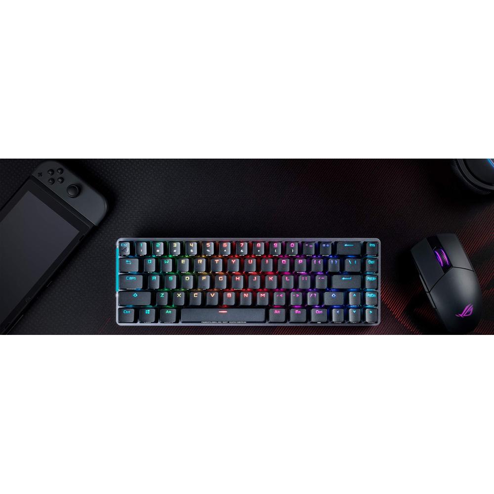 ASUS ROG Falchion M601 Compact 65% Wireless Mechanical Gaming Keyboard - RGB Backlit, Bluetooth/Wired/USB, for PC & Mac Gamers - Perfect for Esports, Streaming & Office Work