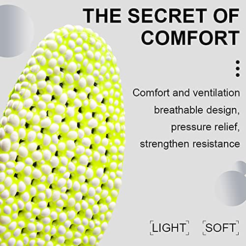 XINIFOOT Shock Absorbing Flexible Replacement Insoles - Breathable E-TPU Elastic Shoe Inserts for All-Day Support & Foot Pain Relief - Comfortable Athletic Orthotics for Men & Women - Perfect for Running, Hiking & Work Boots
