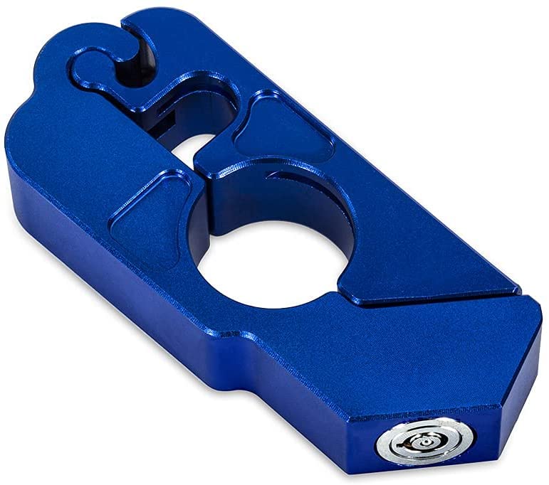 Universal Motorcycle Lock Anti-Theft Grip Lock - Blue Handlebar Throttle Security Lock for Enhanced Motorcycle Safety and Theft Prevention in Parking and Storage
