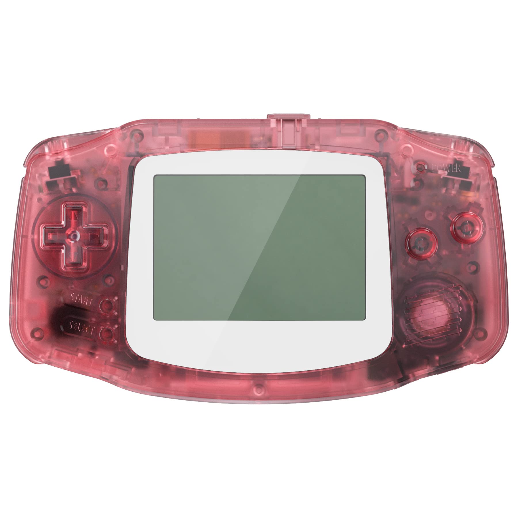 eXtremeRate Cherry Pink Replacement Shell & White Screen Lens for Gameboy Advance - Full Housing Cover Compatible with IPS & Standard LCD (Console Not Included) - Perfect for Gameboy Modding, Retro Gaming & Custom Builds