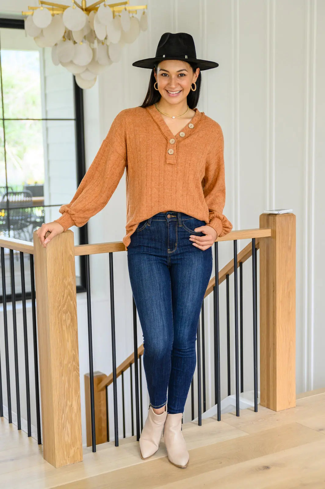 Georgia Back Yoke Skinny Jeans for Women - Stretch Denim Pants with Phone Pocket - Perfect for Casual Outfits & Everyday Wear