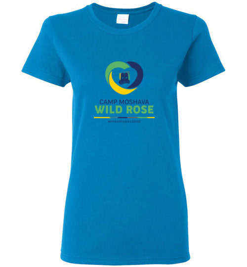 Wild Rose Women's T-Shirt - Floral Print Casual Tee for Spring & Summer Outfits | Perfect for Date Nights, Beach Trips, and Weekend Brunch