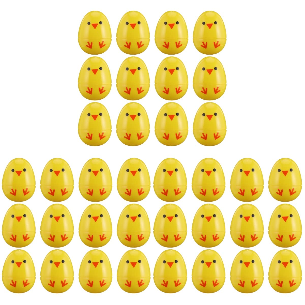 Easter Egg Decorations Set - 36pcs Colorful Lottery Eggs with Chick Design for Easter Party Supplies | Perfect for Easter Egg Hunts, Home Decor, and Spring Celebrations