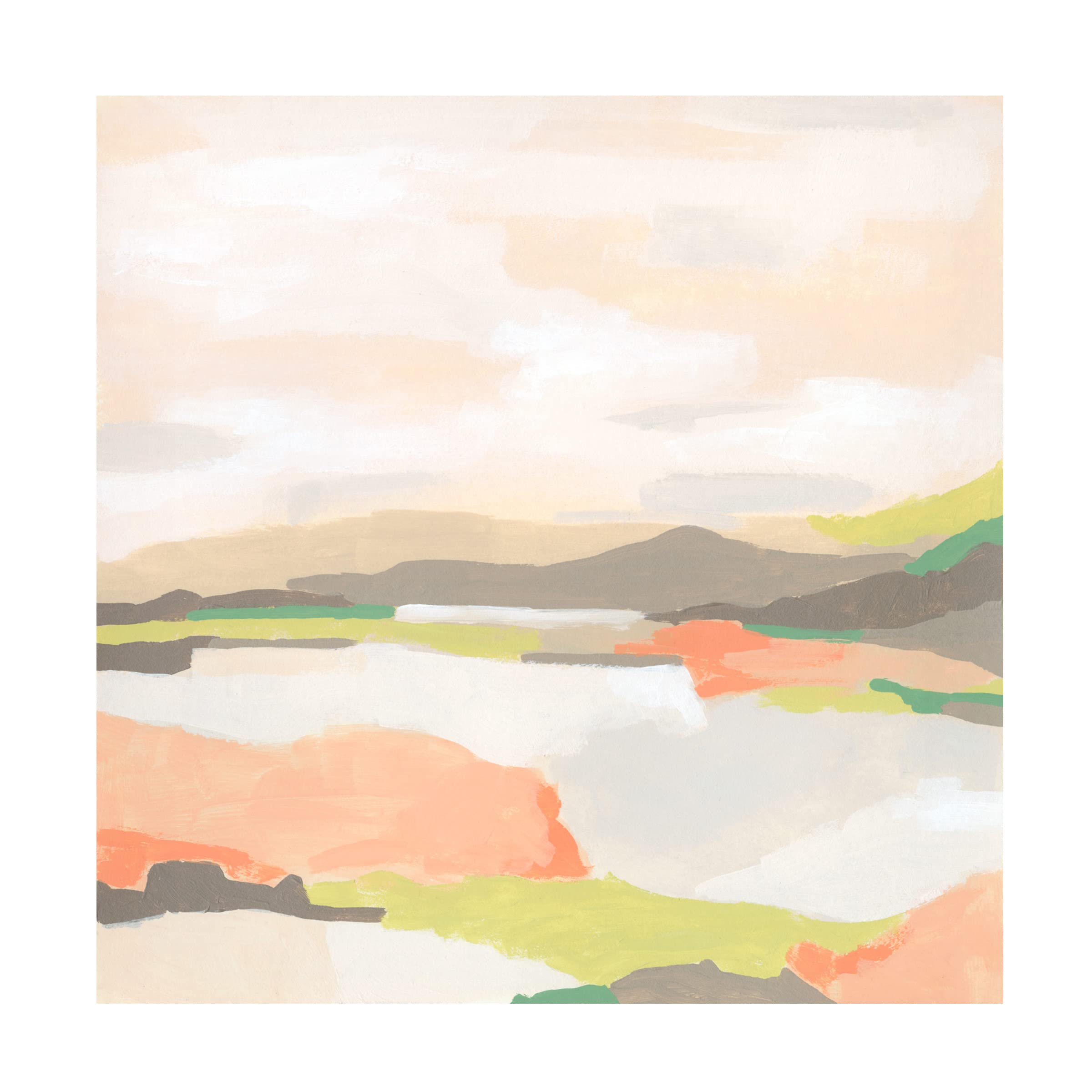 Trademark Fine Art 'Valley Song I' Canvas Wall Art Print by June Erica Vess - Nature Landscape Painting for Living Room, Bedroom & Office Decor