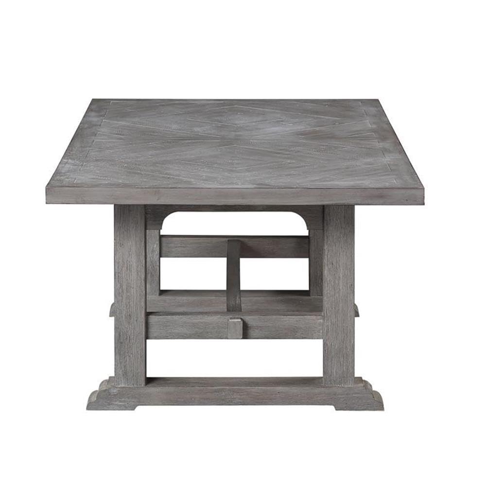 BOWERY HILL Dove Gray Coffee Table - Modern Living Room Accent Table with Storage Shelf - Perfect for Small Spaces, Apartments & Home Decor