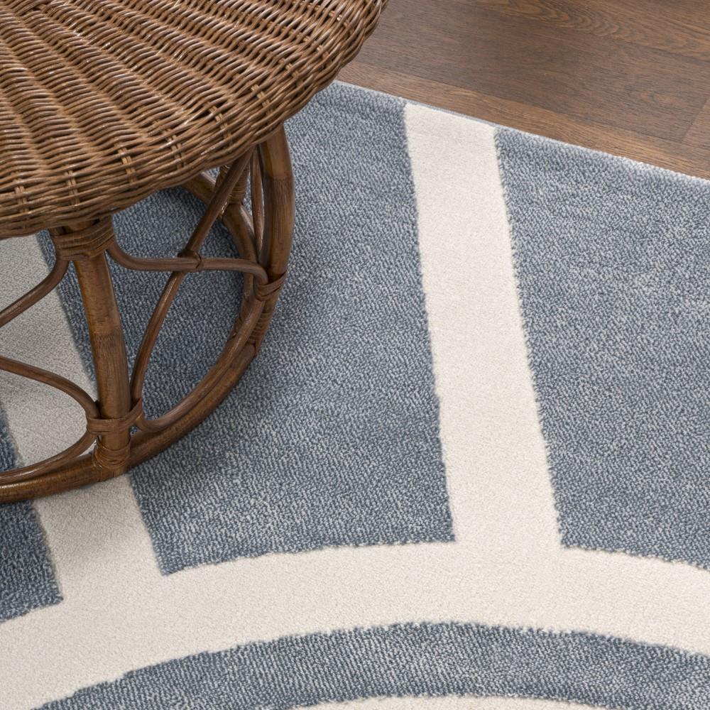 Nordic Mid-Century Scandinavian Abstract Sun Two-Tone High Low Area Rug - Perfect for Living Room, Bedroom, or Office Decor