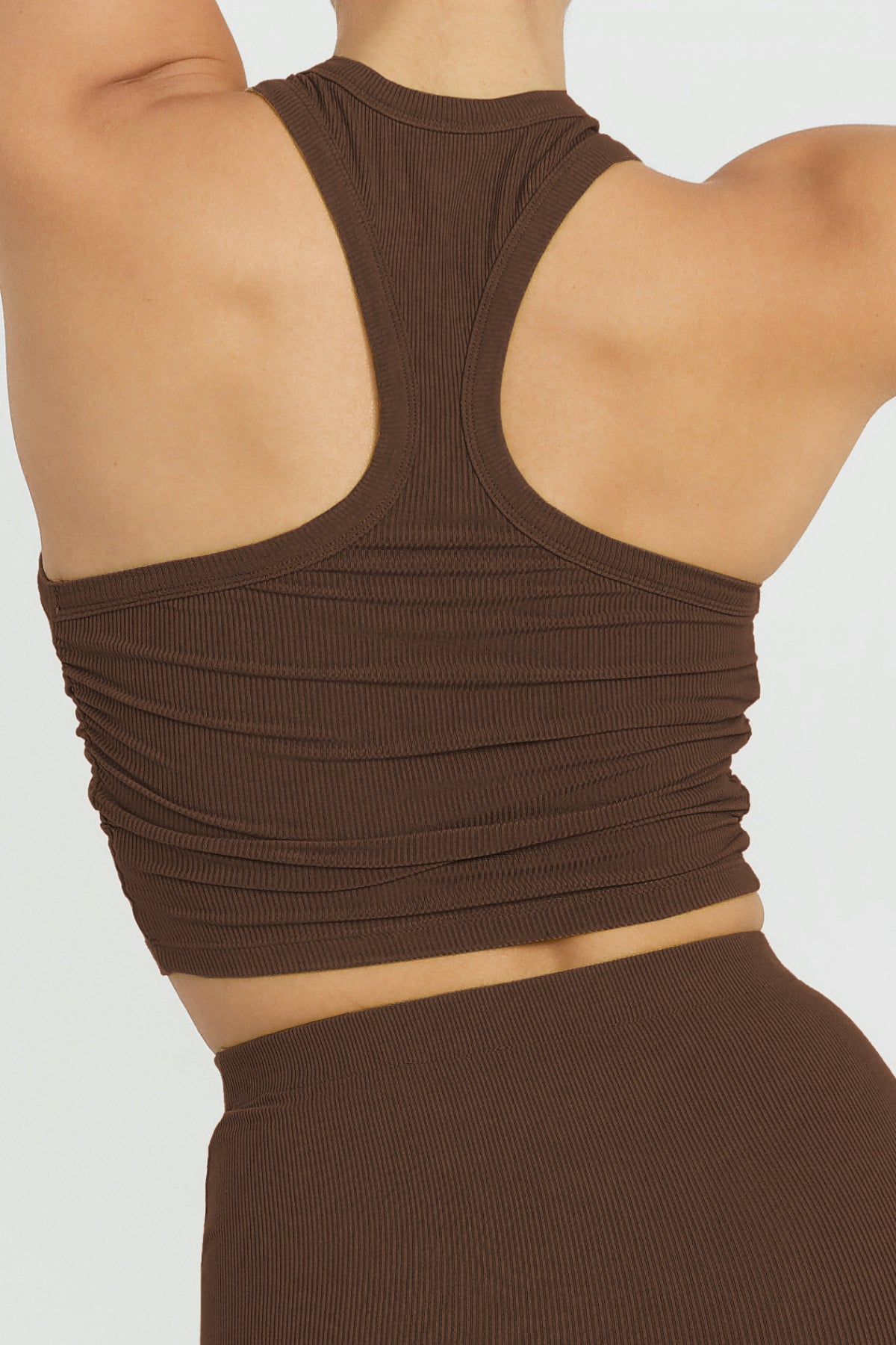 Dom Racerback Tank Top for Women - Soft Stretchy Comfortable Chocolate Brown Casual Sleeveless Shirt - Perfect for Gym, Yoga, Running & Everyday Wear