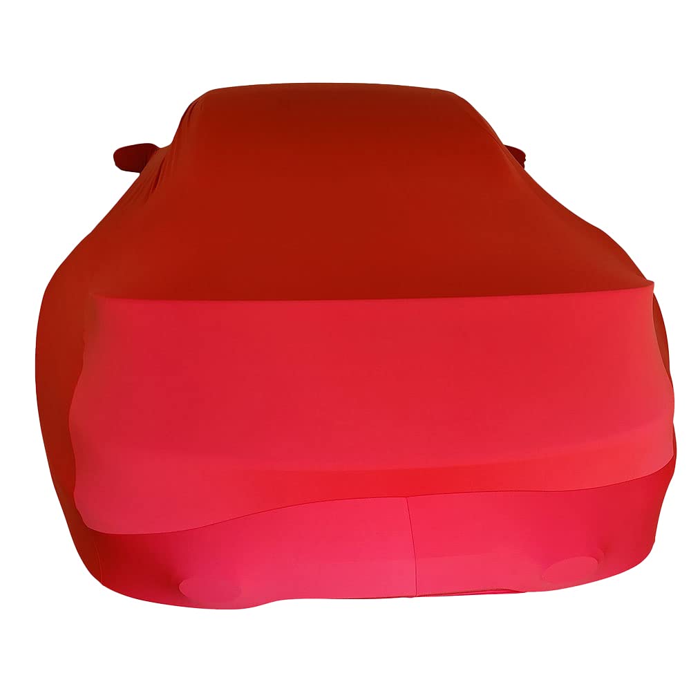 Premium Indoor Car Cover for Porsche 911 (992) Turbo S - Custom Tailored Fit with Mirror Pockets (Red) | Dust Protection for Garage Storage & Vehicle Preservation