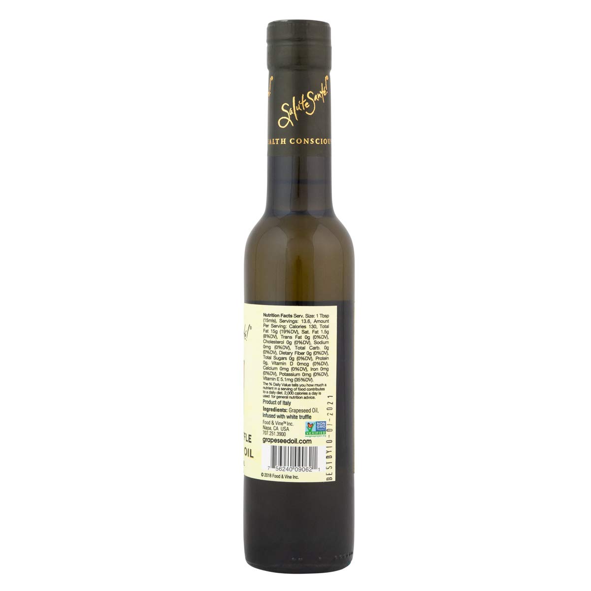 Salute Sante White Truffle Infused Grapeseed Oil - Premium Cold Pressed Cooking Oil for Dipping, Marinades, Salads & Finishing Dishes | Vegan, Non-GMO, 200ml (6 Pack) | Perfect for Gourmet Cooking, Italian Cuisine & Healthy Meal Prep