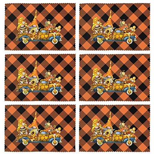 Gnomes Harvest Fall Plaid