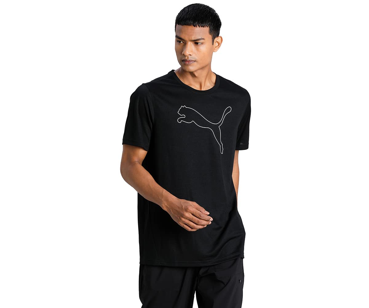 PUMA Performance Cat Tee for Men - Breathable Cotton Short Sleeve T-Shirt - Gym, Running & Casual Wear