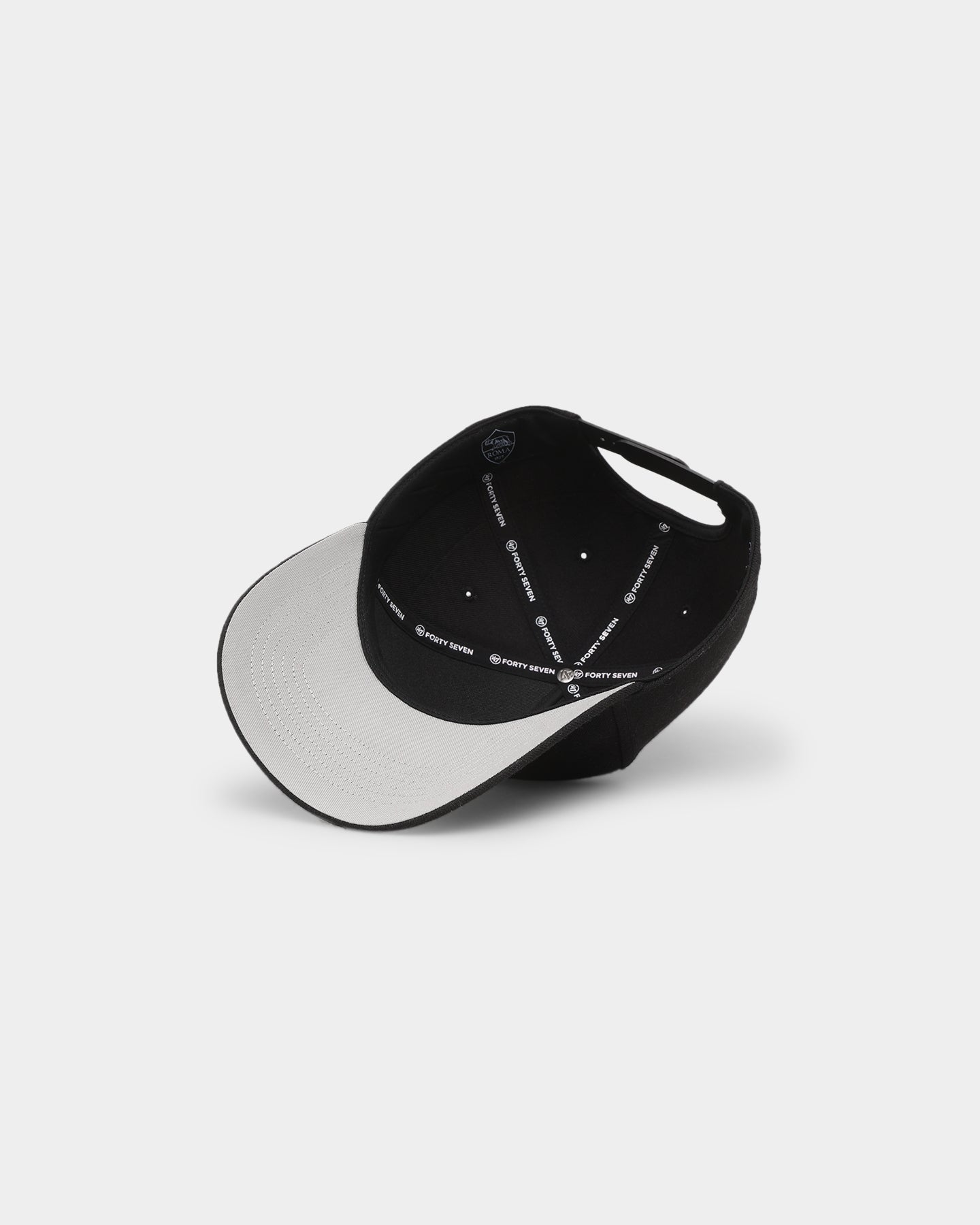 47 Brand AS Roma Replica 47 MVP DT Snapback Black Hat - Official Licensed Adjustable Baseball Cap for Men & Women - Perfect for Soccer Fans, Game Day & Casual Wear